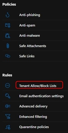 Tenant Allow/Block Lists